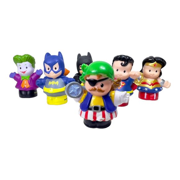 Lot of 6 Fisher Price Little People DC Super Friends Figures - Picture 3 of 7